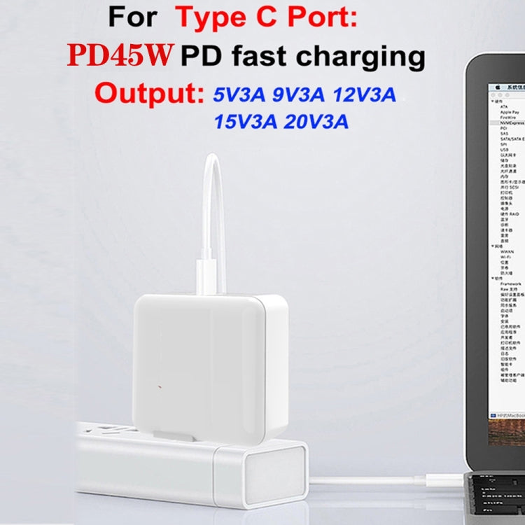 GAN 65W PD45W Dual Type-C / QC3.0 USB  Multi Compatible Charger + 2m USB-C to USB-C Data Cable AU + US Plug Black - Cable & Adapter by buy2fix | Online Shopping UK | buy2fix