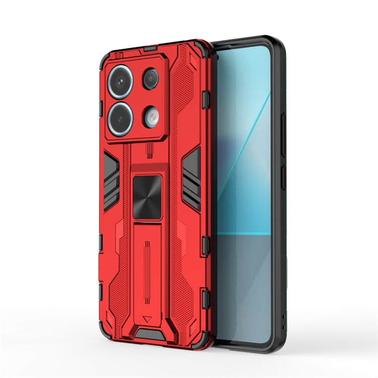 For Xiaomi Poco X6 Supersonic Armor PC Hybrid TPU Phone Case(Red) - Xiaomi Cases by buy2fix | Online Shopping UK | buy2fix