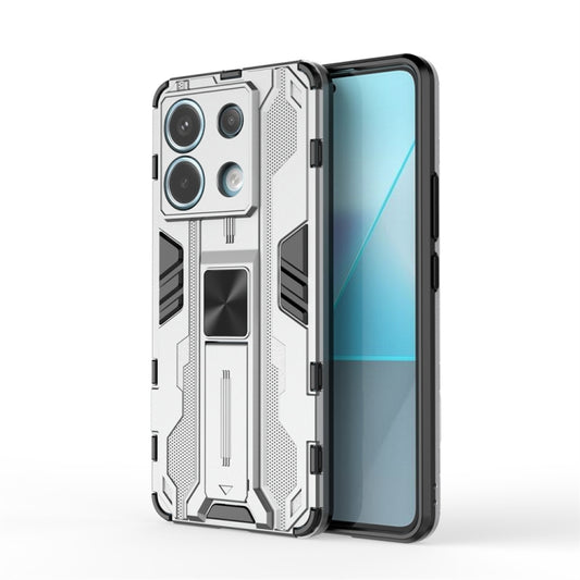 For Xiaomi Poco X6 Supersonic Armor PC Hybrid TPU Phone Case(Silver) - Xiaomi Cases by buy2fix | Online Shopping UK | buy2fix