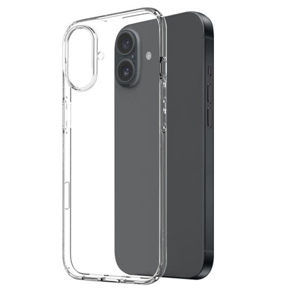 For iPhone 16 Plus NORTHJO 3 in 1 TPU Phone Case with Screen Film and Lens Film(Clear) - iPhone 16 Plus Cases by NORTHJO | Online Shopping UK | buy2fix