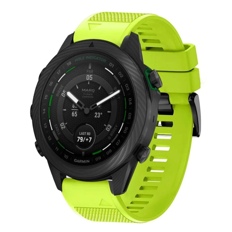 For Garmin MARQ Golfer 22mm Quick Release Silicone Watch Band(Lime Green) - Watch Bands by buy2fix | Online Shopping UK | buy2fix