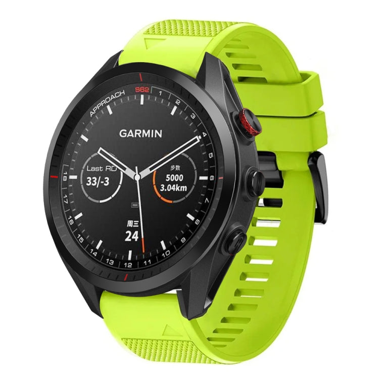 For Garmin Approach S62 22mm Quick Release Silicone Watch Band(Lime Green) - Watch Bands by buy2fix | Online Shopping UK | buy2fix