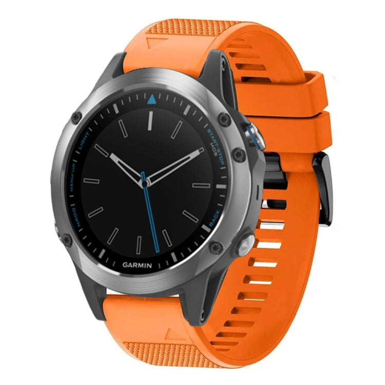 For Garmin Quatix 5 22mm Quick Release Silicone Watch Band(Orange) - Watch Bands by buy2fix | Online Shopping UK | buy2fix