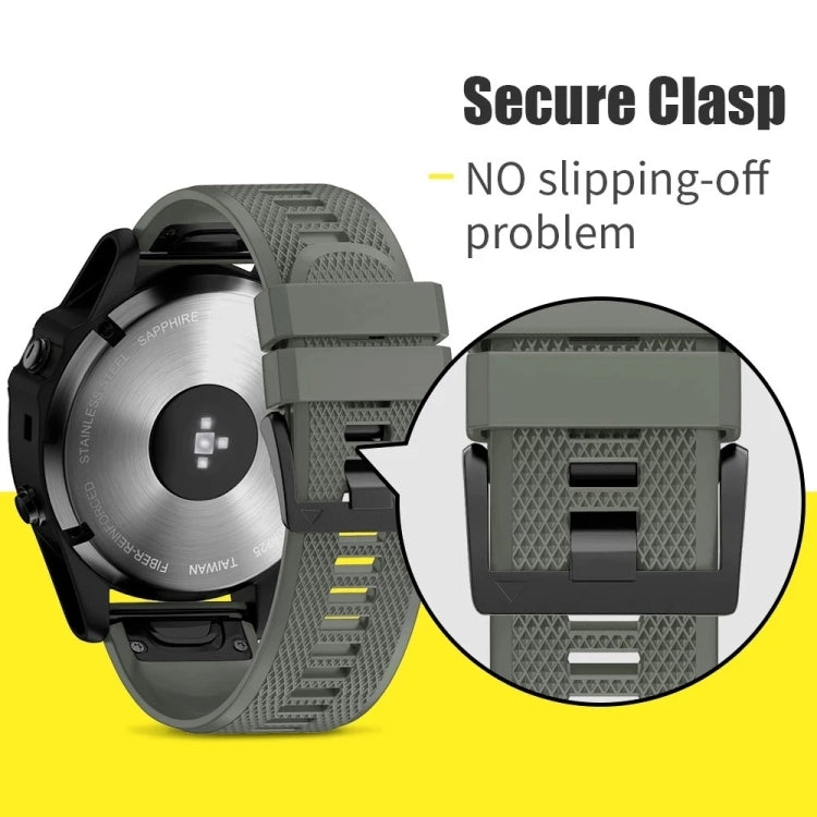 For Garmin Fenix 7 Pro 47mm 22mm Quick Release Silicone Watch Band(Grey) - Watch Bands by buy2fix | Online Shopping UK | buy2fix
