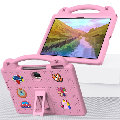 For Honor Pad 9 2023 12.1 Handle Kickstand Children EVA Shockproof Tablet Case(Pink) - Honor by buy2fix | Online Shopping UK | buy2fix