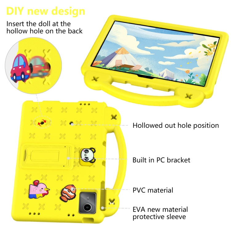 For Lenovo Tab M11 / Xiaoxin Pad 2024 Handle Kickstand Children EVA Shockproof Tablet Case(Yellow) - Lenovo by buy2fix | Online Shopping UK | buy2fix