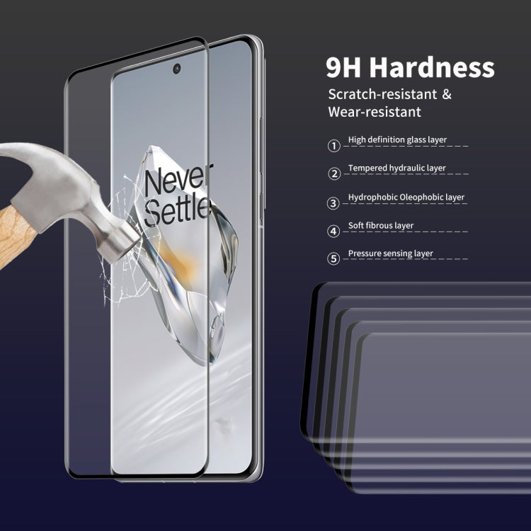 For OnePlus 12 5pcs ENKAY Hat-Prince 3D Hot Bending Side Glue Tempered Glass Full Film - OnePlus Tempered Glass by ENKAY | Online Shopping UK | buy2fix