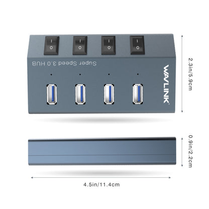 WAVLINK WL-UH3049 USB 3.0 4-Ports Desktop Fast Charger Station with Independent Switch(US Plug) - USB 3.0 HUB by WAVLINK | Online Shopping UK | buy2fix