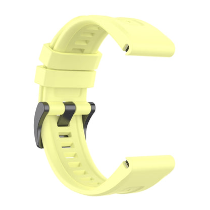 For Garmin Instinct 2 / Instinct Solid Color Black Buckle Silicone Quick Release Watch Band(Yellow) - Watch Bands by buy2fix | Online Shopping UK | buy2fix