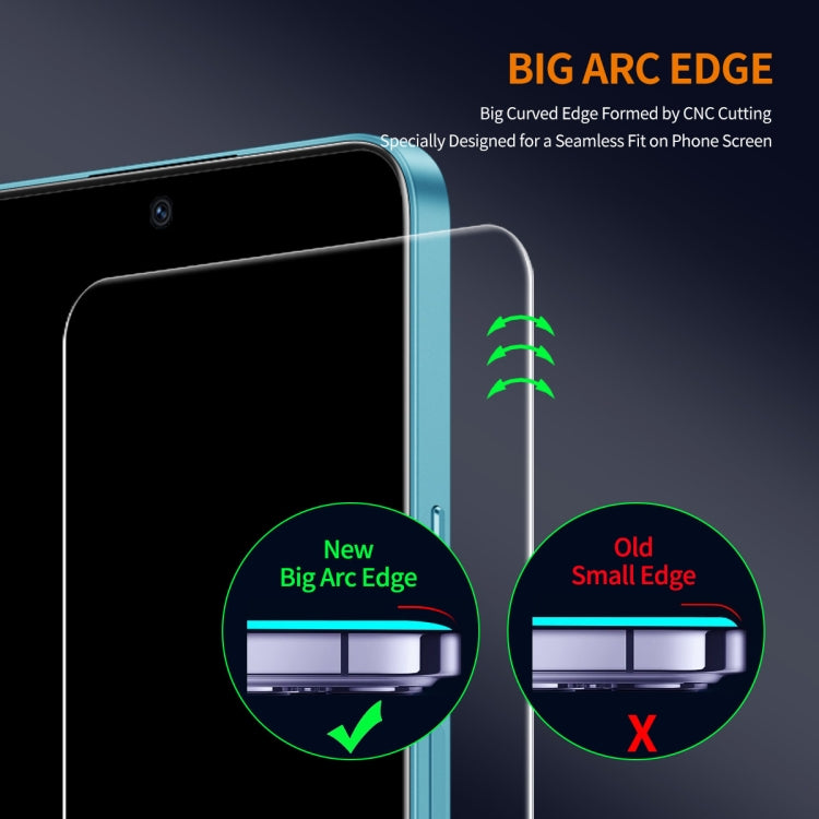 For OPPO A2 2pcs ENKAY 9H Big Arc Edge High Aluminum-silicon Tempered Glass Film - OPPO Tempered Glass by ENKAY | Online Shopping UK | buy2fix