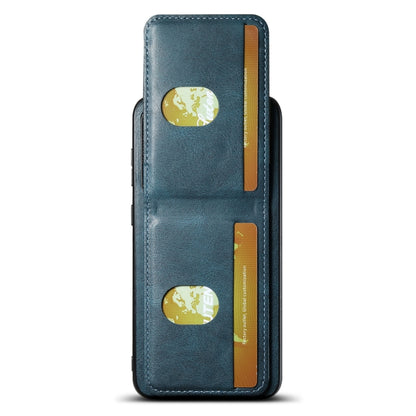 For Samsung Galaxy S23+ 5G Suteni H03 Oil Wax Leather Wallet Stand Back Phone Case(Blue) - Galaxy S23+ 5G Cases by Suteni | Online Shopping UK | buy2fix