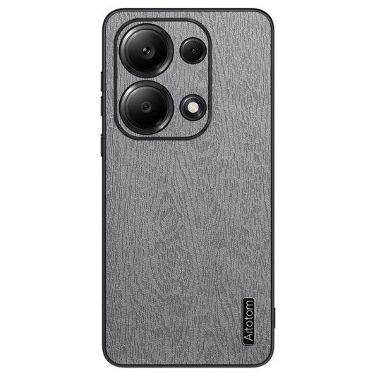 For Xiaomi Redmi Note 13 Pro 4G Tree Bark Leather Shockproof Phone Case(Grey) - Note 13 Pro Cases by buy2fix | Online Shopping UK | buy2fix