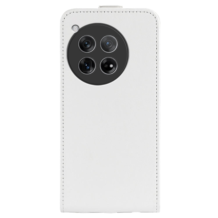 For OnePlus 12 R64 Texture Single Vertical Flip Leather Phone Case(White) - OnePlus Cases by buy2fix | Online Shopping UK | buy2fix