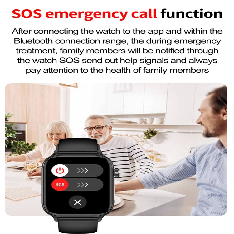 ET570 1.96 inch Color Screen Smart Watch Silicone Strap, Support Bluetooth Call / ECG(Blue) - Smart Watches by buy2fix | Online Shopping UK | buy2fix