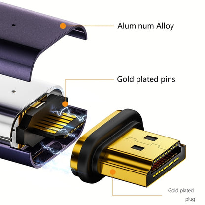Type-C Female to HDMI 2.0 Male Converter Adapter 4K 60Hz HD Magnetic Plug(Deep purple) - Converter by buy2fix | Online Shopping UK | buy2fix