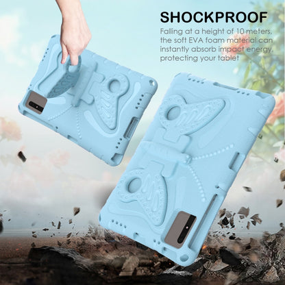 For Samsung Galaxy Tab S9 FE X510 Butterfly Bracket EVA Shockproof Tablet Case(Light Blue) - Galaxy Tab S9 FE by buy2fix | Online Shopping UK | buy2fix