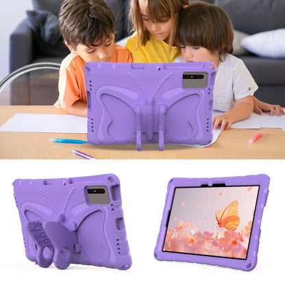 For Samsung Galaxy Tab S9 11 X710 Butterfly Bracket EVA Shockproof Tablet Case(Light Purple) - Other Galaxy Tab PC by buy2fix | Online Shopping UK | buy2fix