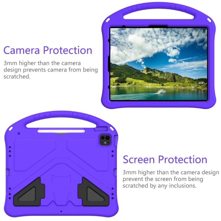 For iPad Air 13 2024 EVA Shockproof Tablet Case with Holder(Purple) - iPad Air 13 2024 Cases by buy2fix | Online Shopping UK | buy2fix