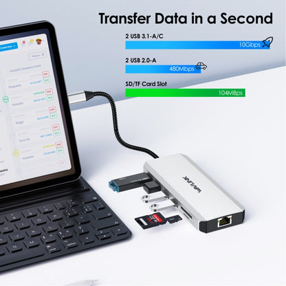 WAVLINK UMD306 12 in 1 Dual 8K Triple Monitor Multiport Adapter - USB HUB by WAVLINK | Online Shopping UK | buy2fix