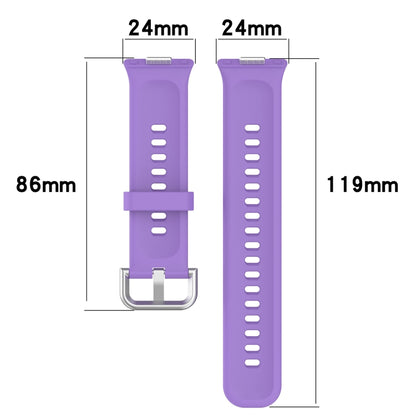 For Huawei Watch Fit3 Silicone Soft Watch Band + Clear Watch Protective Case Set(Lilac Purple) - Watch Bands by buy2fix | Online Shopping UK | buy2fix