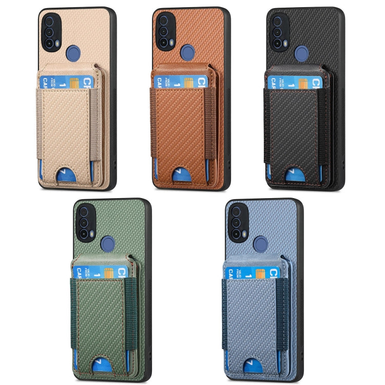 For Motorola Moto G Play 2024  5G Carbon Fiber Vertical Flip Wallet Stand Phone Case(Green) - Motorola Cases by buy2fix | Online Shopping UK | buy2fix