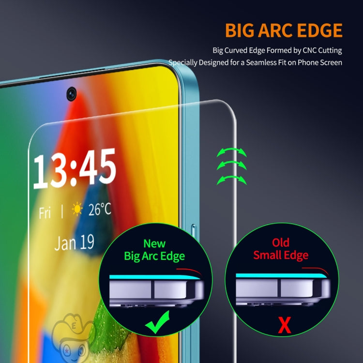For Motorola Moto G Play 2024 10pcs ENKAY 9H Big Arc Edge High Aluminum-silicon Tempered Glass Film - Motorola Tempered Glass by ENKAY | Online Shopping UK | buy2fix