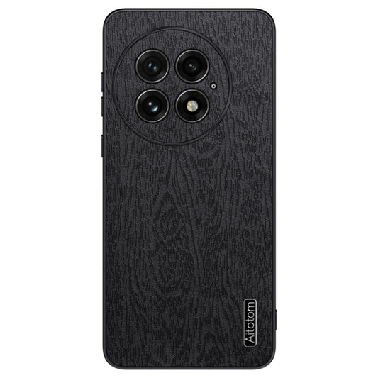 For OnePlus 13 Tree Bark Leather Shockproof Phone Case(Black) - OnePlus Cases by buy2fix | Online Shopping UK | buy2fix