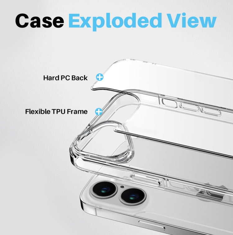 For iPhone 16 Plus NORTHJO 5 in 1 Clear Phone Case with 2pcs Screen Film + 2pcs Camera Lens Film - iPhone 16 Plus Cases by NORTHJO | Online Shopping UK | buy2fix