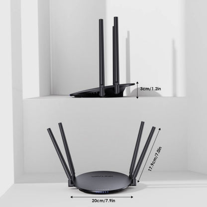 WAVLINK WN530G3 4x 5dBi Foldable Antenna AC1200 Dual Band Wireless Repeater Router, Plug:AU Plug - Wireless Routers by WAVLINK | Online Shopping UK | buy2fix