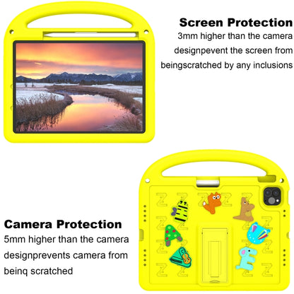 For iPad Pro 11 2024 Cartoon Sparrow EVA Shockproof Tablet Case(Yellow) - iPad Pro 11 2024 Cases by buy2fix | Online Shopping UK | buy2fix