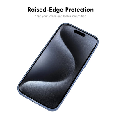 For iPhone 16 Plus ENKAY Hat-Prince Translucent Matte TPU Phone Case with Lens Film(Blue) - iPhone 16 Plus Cases by ENKAY | Online Shopping UK | buy2fix