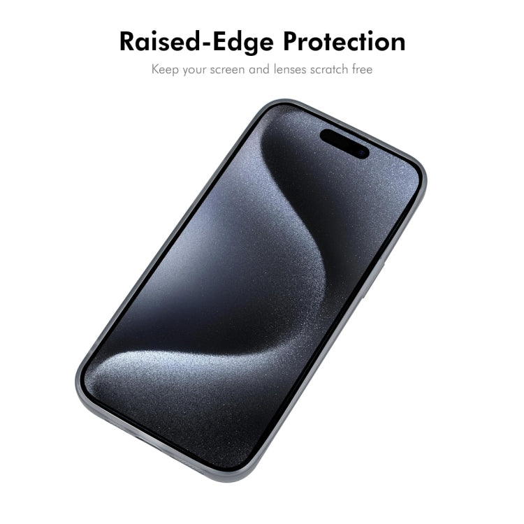 For iPhone 16 Pro Max ENKAY Hat-Prince Translucent Matte TPU Phone Case + 9H Big Arc Edge Film(Grey) - iPhone 16 Pro Max Cases by ENKAY | Online Shopping UK | buy2fix