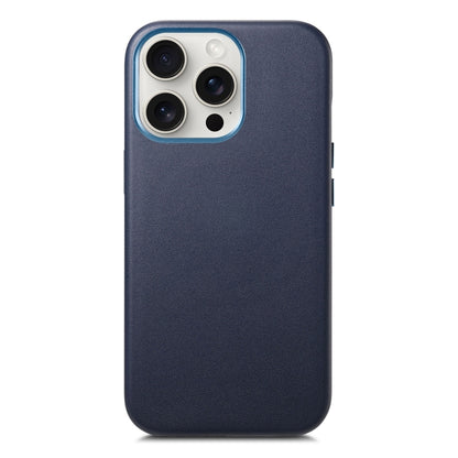 For iPhone 16 Pro Max Electroplated Metal Button Shockproof Phone Case(Dark Blue) - iPhone 16 Pro Max Cases by buy2fix | Online Shopping UK | buy2fix