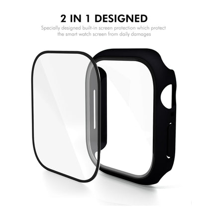 For Apple Watch Series 10 46mm ENKAY Hat-Prince PC Tempered Glass Film Integrated Watch Case(Black) - Watch Cases by ENKAY | Online Shopping UK | buy2fix