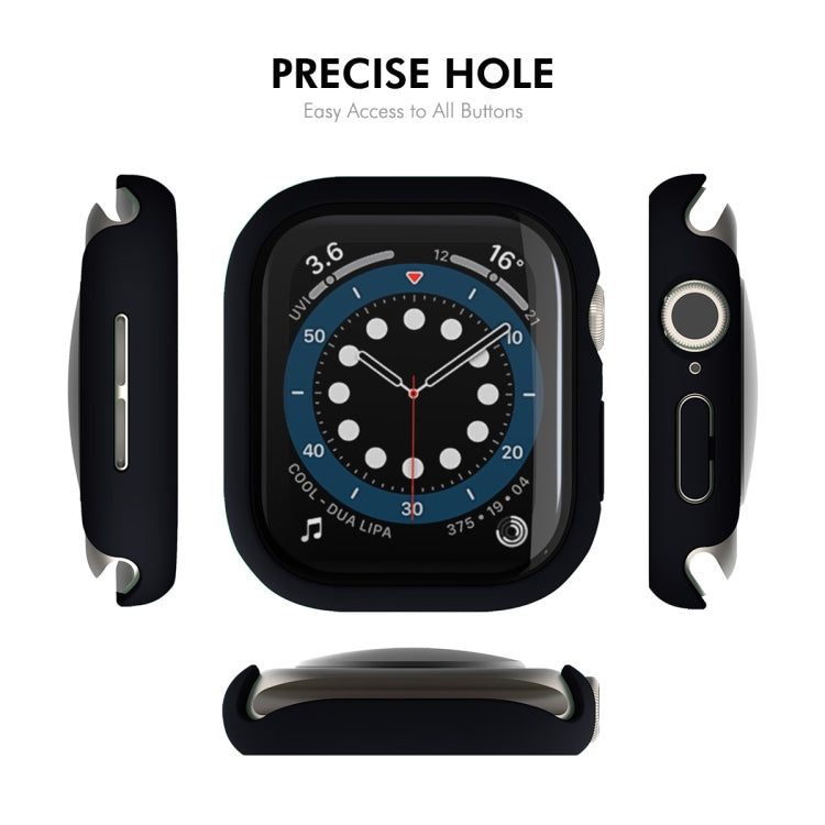 For Apple Watch Series 10 46mm ENKAY Hat-Prince PC Tempered Glass Film Integrated Watch Case(Black) - Watch Cases by ENKAY | Online Shopping UK | buy2fix