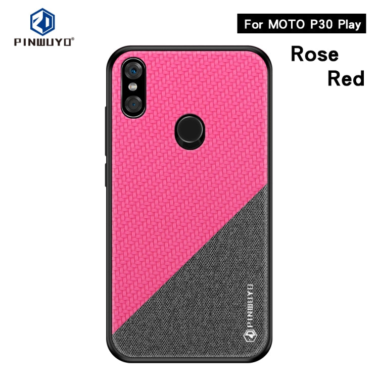 PINWUYO Honors Series Shockproof PC + TPU Protective Case for Motorola MOTO One / P30 Play(Red) - Motorola Cases by PINWUYO | Online Shopping UK | buy2fix