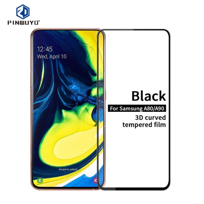 PINWUYO 9H 3D Curved Tempered Glass Film for Galaxy A40 （black） - Galaxy Tempered Glass by PINWUYO | Online Shopping UK | buy2fix