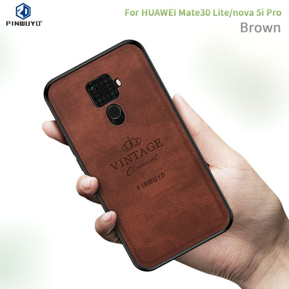 PINWUYO Shockproof Waterproof Full Coverage PC + TPU + Skin Protective Case for Huawei Nova 5i Pro / Mate 30 Lite(Brown) - Huawei Cases by PINWUYO | Online Shopping UK | buy2fix