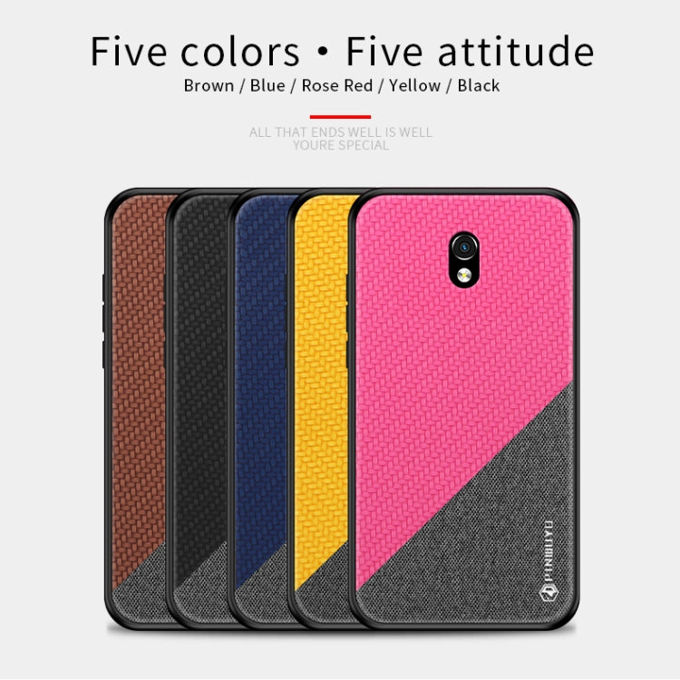 For Xiaomi RedMi 8A PINWUYO Rong Series  Shockproof PC + TPU+ Chemical Fiber Cloth Protective Cover(Red) - Xiaomi Cases by PINWUYO | Online Shopping UK | buy2fix