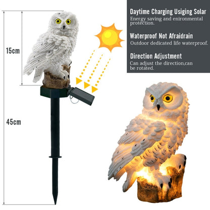 Solar Powered Owl Shape LED Night Light Garden Lawn Lamp(Brown) - Solar Lights by buy2fix | Online Shopping UK | buy2fix