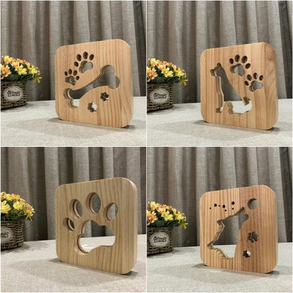 Creative Shape Wooden Night Lamp Bedroom Decoration Warm Light LED(Wolve) - Novelty Lighting by buy2fix | Online Shopping UK | buy2fix