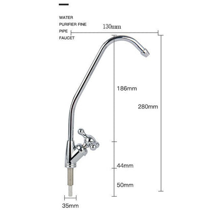1/4 Quick Connect Faucet Small Three Prong Quick Connect Kitchen Water Purifier Faucet(2 Point Quick) - Faucets & Accessories by buy2fix | Online Shopping UK | buy2fix
