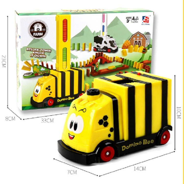 Puzzle Domino Car Electric Train With Sound And Light Music Automatic Licensing Electric Car Toy(Yellow Bee) - Music Toys by buy2fix | Online Shopping UK | buy2fix