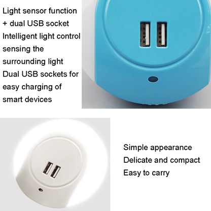 A78B LED Night Light With USB Port Intelligent Light Control Sensor Light, Plug:AU Plug(Green) - Sensor LED Lights by buy2fix | Online Shopping UK | buy2fix