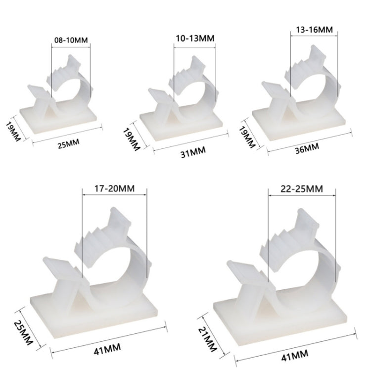 100 PCS Y-1013 Adjustable Self-Adhesive Wire Fixing Cable Organizer (White) - Cable Organizer by null | Online Shopping UK | buy2fix