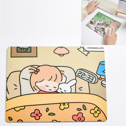 5 PCS Creative Cute Cartoon Rabbit Girl Mouse Pad Laptop Student Mouse Pad(Sleeping) - Mouse Pads by buy2fix | Online Shopping UK | buy2fix