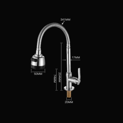 Kitchen Faucet Anti-splash Head Wash Basin Sink Universal Rotatable Faucet Full Copper Joint, Style:Cold Water - Faucets & Accessories by buy2fix | Online Shopping UK | buy2fix