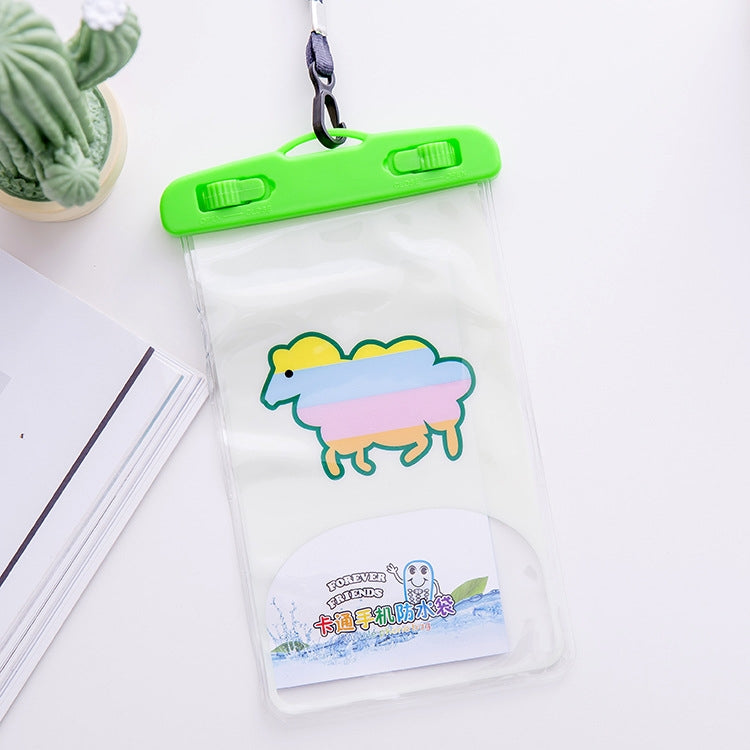 10 PCS Large Outdoor Photo Transparent Waterproof Cartoon Mobile Phone Bag, Style:Little Sheep - Waterproof Bag by buy2fix | Online Shopping UK | buy2fix