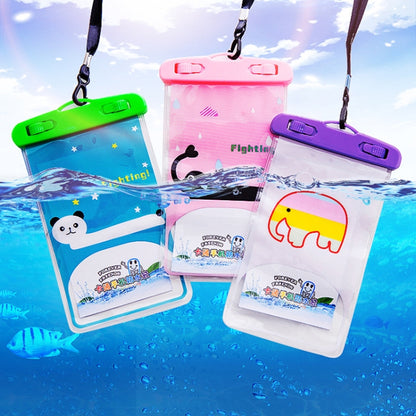 10 PCS Large Outdoor Photo Transparent Waterproof Cartoon Mobile Phone Bag, Style:Little Pink Cat - Waterproof Bag by buy2fix | Online Shopping UK | buy2fix