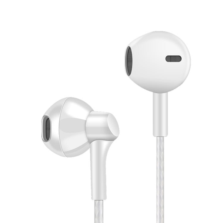 PTM P7 Stereo Wire-controlled Earphone with Microphone, Cable Length: 1.2m(White) - In Ear Wired Earphone by buy2fix | Online Shopping UK | buy2fix